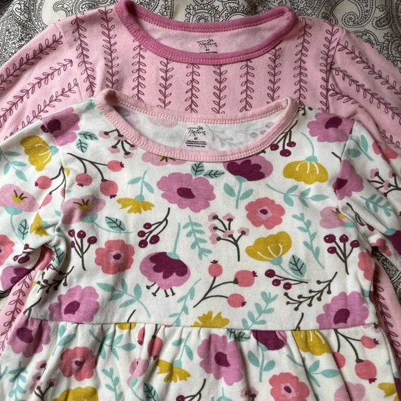 3/$12 Floral and Pink Long Sleeve Dresses - Picture 2 of 3